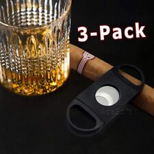 3x Stainless Steel Cigar Cutter Double Blades Scissors Guillotine for 24mm Cigar picture