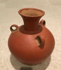 Large vintage handmade South American red-glazed clay pot possibly Columbian picture