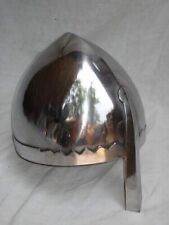 Norman Nasal Helmet w/ Chin Strap, Knight Crusader Larp, Role Play, Fancy Dress, picture