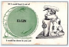Cobb Shinn Artist Signed Postcard Dutch Kid Elgin Drum Ghost Town Lisle NE 1914 picture