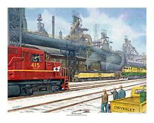 Steel in Motion Train Print Lehigh Valley Bethlehem Steel & Reading Co   picture