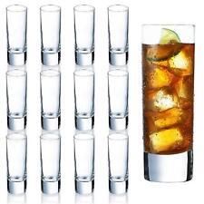 Clear Heavy Base Shot Glasses 12 Pack 2 Oz Tall Glass Set for Whiskey Tequila picture