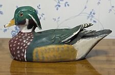 Vintage Wood Duck ~ Hand Carved, Hand Painted Wooden Carving 6