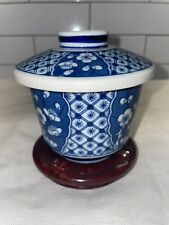 Japanese Tableware Chawanmushi Bowl, Lid & Wood Stand picture