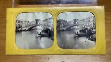 C. 1860s French Tissue Stereoview of The Ponte Di Rialto, Venice SCARCE picture