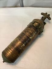EMPTY VINTAGE PYRENE BRASS HEAVY VEHICLE TYPE FIRE EXTINGUISHER picture