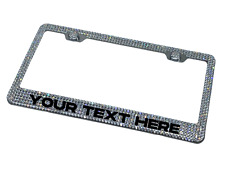 Handmade CUSTOM Bling License Plate made with Clear Swarovski Crystals picture