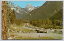 Vintage Postcard Rogers Pass Highway Mt Sir Donald Canadian Rockies BC Scenic picture