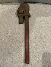 VINTAGE ANTIQUE STILLSON WALWORTH PIPE WRENCH 18 picture