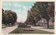 Iowa City IA Avenue 1931 Davenport to Washington Kansas Postcard D25 picture