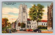 Zanesville OH-Ohio, Panoramic Grace Methodist Church, Antique Vintage Postcard picture
