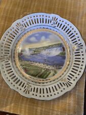 Schwarzenhammer Vintage Reticulated Lace Waterfall Scene Plate Mid Century picture