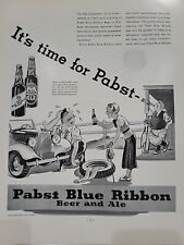 1935 Pabst Blue Ribbon Beer Ale PBR Fortune Magazine Print Ad bottles car picture