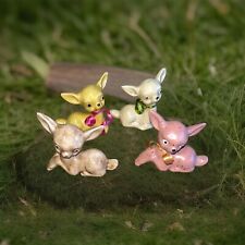 Vintage Porcelain Mini/Small Deer Figurines Lot Of 4 picture