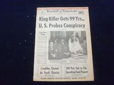 1969 MAR 11 BOSTON RECORD AMERICAN NEWSPAPER-JAMES EARL RAY GET 99 YEARS-NP 6328 picture