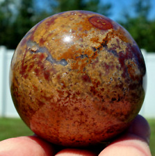 Unique Bloodstone Agate Quartz Heliotrope Healing Crystal Sphere Ball For Sale picture