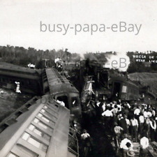 1912 RPPC Chicago & North Railroad Train Wreck Lyndhurst Wisconsin Postcard picture