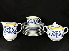 Portuguese Castelo Branco Porcelain  Tea Set By Vista Alegre - 12 Piece picture