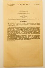 1838 US House Revolutionary Pension Committee Report, Cotton Evans Burlington VT picture