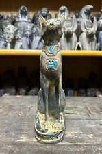 UNIQUE ANCIENT EGYPTIAN ANTIQUES Statue Goddess Bastet Cat Bast Egyptian BC picture