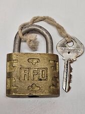 Vintage USA RFD Padlock With Key Works picture