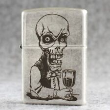 Zippo lighter 121FB Antique Silver/ Skeleton Butler Free 3 Gifts New in Box picture