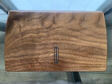Wooden Lincoln Continental Auto Valet Box Black and Walnut with Emblem USB picture
