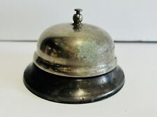 Vintage Desk Bell Office Teacher Counter Brass Bell 4” picture
