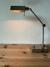 Vintage MCM 80s Holtkotter Leuchten German Designer Bankers Desk Lamp Dimmer picture
