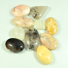 WHOLESALE LOT NATURAL ALL KIND SEMI PRECIOUS LOOSE GEMS MIX CABOCHON 290.00Ct picture