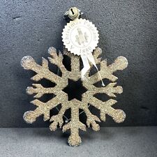 WENDY ADDISON 2005 CHRISTMAS SNOWFLAKE ORNAMENT, GOLD GLITTER, DECORATIVE NWT picture