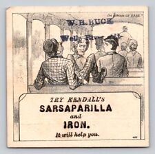 Kendalls Sarsaparilla Iron People In Trolley or Train W H Buce Wells River P163 picture