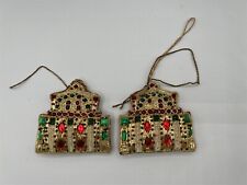 VINTAGE ST LOUIS ART MUSEUM HOLIDAY CHRISTMAS ORNAMENT LOT OF 2 BUILDING picture