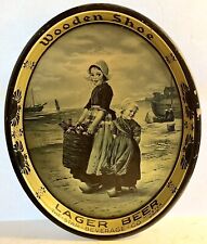 Vintage 1930s Wooden Shoe Lager Beer Oval Beer Tray Star Beverage Minster, Ohio picture