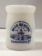 Very Nice Blue Beacon 5¢ Hamburger 3/4 oz. Milk Glass Creamer picture