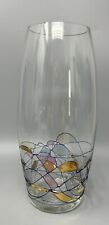 Romanian Crystal Milano Collection Mosaic Stained 9” Glass Vase picture