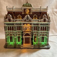 2005 LEMAX Lighted Christmas Village - PUBLIC LIBRARY Tested And Working picture