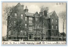 1908 Public School Building Front View Buffalo New York NY Antique Postcard picture