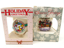 RARE 1990 & 1991 Walt Disney World Cast Christmas Party Ornaments picture