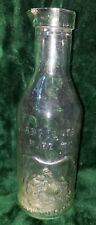 Vintage Absolutely Pure Milk The Milk Protector Glass Bottle Jug Pitcher 13.5