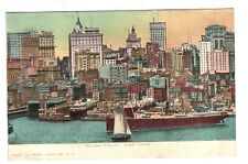 New York City NY River Front 1903 View Boat Ship Sky Line Vintage Postcard picture