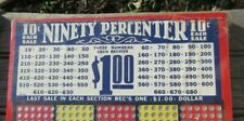  Vintage 1950s Ninety Percenter Punch Board Trade Game Gambling Trade Stimulator picture