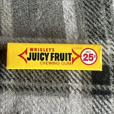 RARE Vintage WRIGLEY'S JUICY FRUIT Chewing Gum 5 Sticks Candy 1991 25 Cents NOS picture