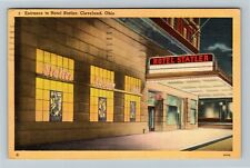 Cleveland OH-Ohio, Entrance To Hotel Statler c1942 Vintage Souvenir Postcard picture