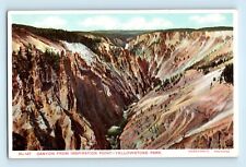 No 147 Canyon from Inspiration Point Yellowstone Park Haynes Photo Postcard B8 picture