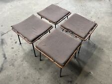 Early California Iron Rattan Danny Ho Fong Mid Century Modern Stools picture