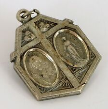VINTAGE RELIGIOUS PENDANT STERLING SILVER CHRISTIAN PENDANT SAINT CHURCH MARY  picture