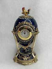Brand New 1900 Cockerel Royal Imperial Easter Egg in Blue in Gift Box picture