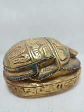 RARE ANTIQUE ANCIENT EGYPTIAN Scarab Good Luck Magic Writing Hieroglyphic 1630bc picture