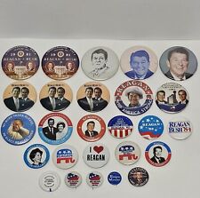 Lot of 26 Vintage Ronald Reagan Campaign Buttons Pinback Pins 1980s Nancy  picture
